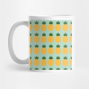 Pineapples in mint background Mug